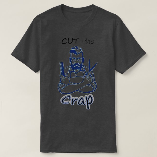 Camiseta Corte de Cabelo da Barba Design Baber (Frente do Design)
