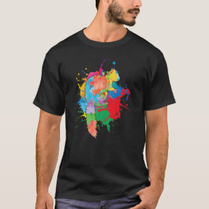 Camiseta Corte De Cor Do Pop Colorido De Esquilo Cortado An
