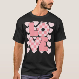 Camiseta Corte de Feliz dia de os namorados do Coração Retr