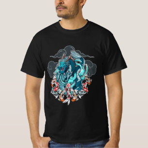 Camiseta Corte de Lover Anime Japonês do Dragão