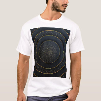 Camiseta Corte De Papel De Luxo: Gradiente De Ouro.