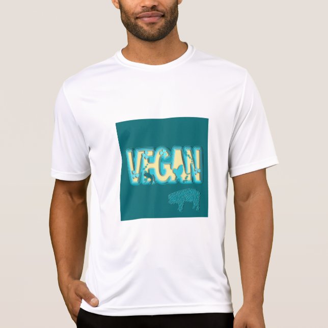 Camiseta Corte de papel vegetariano (Frente)