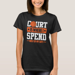 Camiseta Corte é onde jogador de basquete, treinador de bol
