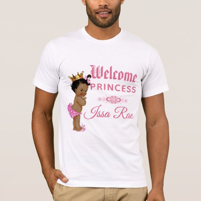 Camiseta Corte étnica bem-vinda de Princess|PINK|Royal (Frente)