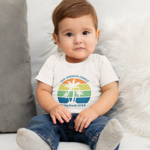 Camiseta Corte Personalizável de Palmeiras de Ilhas Tropica