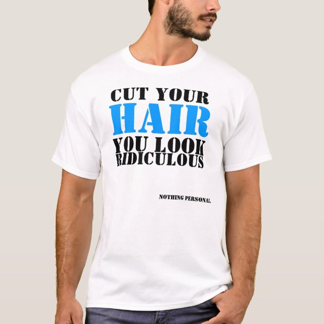 Camiseta corte seu cabelo (Frente)