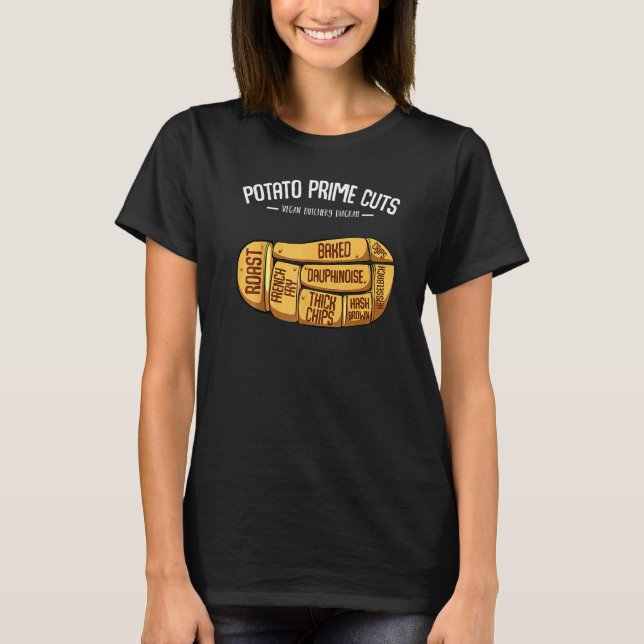 Camiseta Cortes Nobres de Batata Vegan Butcher Comida Saudá (Frente)