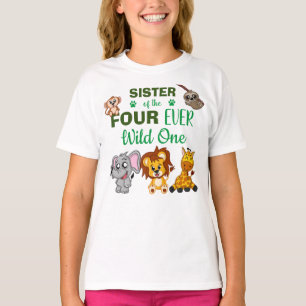 Camiseta Cortesia Animal Safari Selvagem Selvagem Quatro Ve