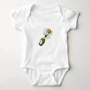 Camiseta Cortiça de estalo da garrafa verde extravagante d