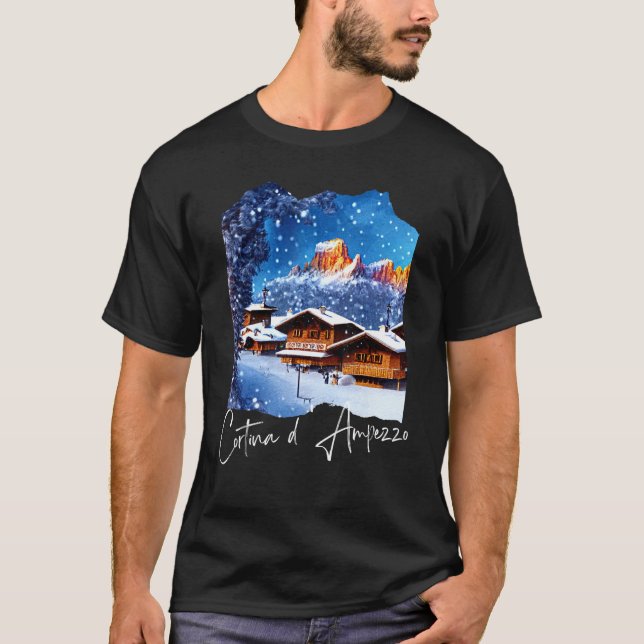 Camiseta Cortina d'Ampezzo Dolomiti Painting Cortina d'Ampe (Frente)