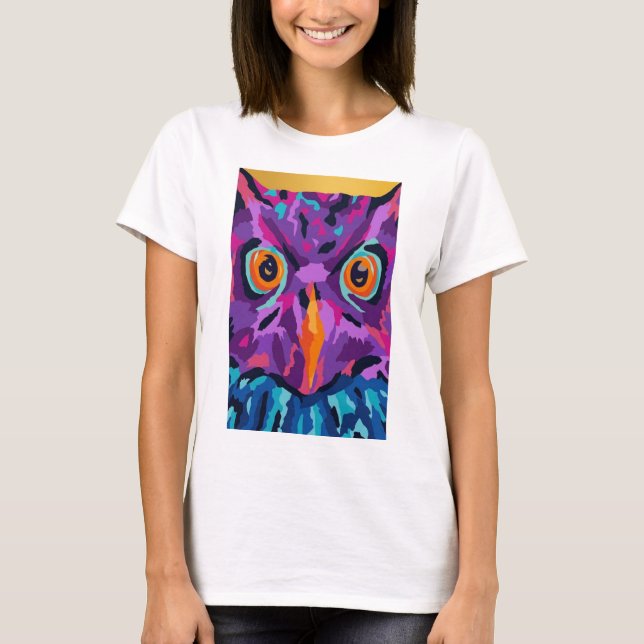 Camiseta Coruja abstrata  (Frente)