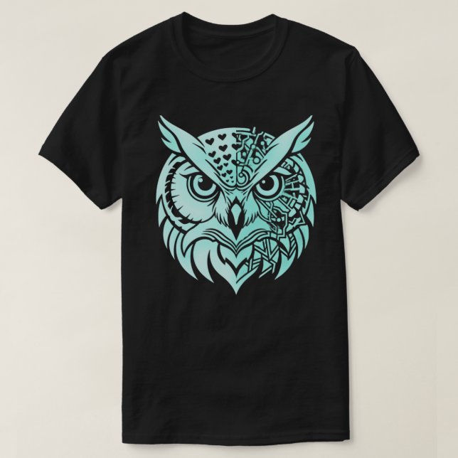 Camiseta Coruja Abstrata Identidade | Observador Simbólico  (Frente do Design)