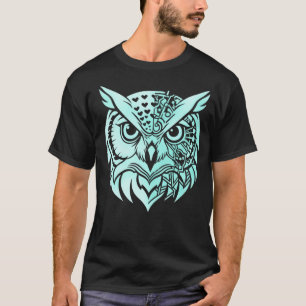 Camiseta Coruja Abstrata Identidade Observador Simbólico