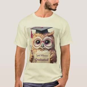 Camiseta Coruja Adorável De Graduação - Olha Quem Se Formar