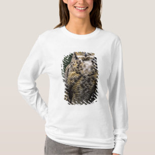 Camiseta Coruja-americana (Bubo virginianus), corpo inteiro