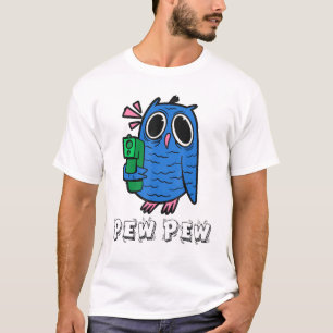 Camiseta Coruja Boca-Cola-Pew Para Crianças E Anúncios