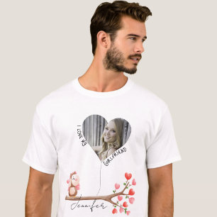 Camiseta Coruja bonita apaixonada, foto personalizada para 