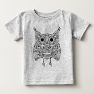 Camiseta Coruja bonito do Doodle