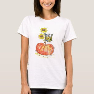 Camiseta Coruja Branca em Pumpkin