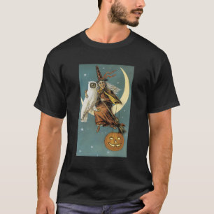 Camiseta Coruja Bruxa Pumpkin Black Cat Halloween