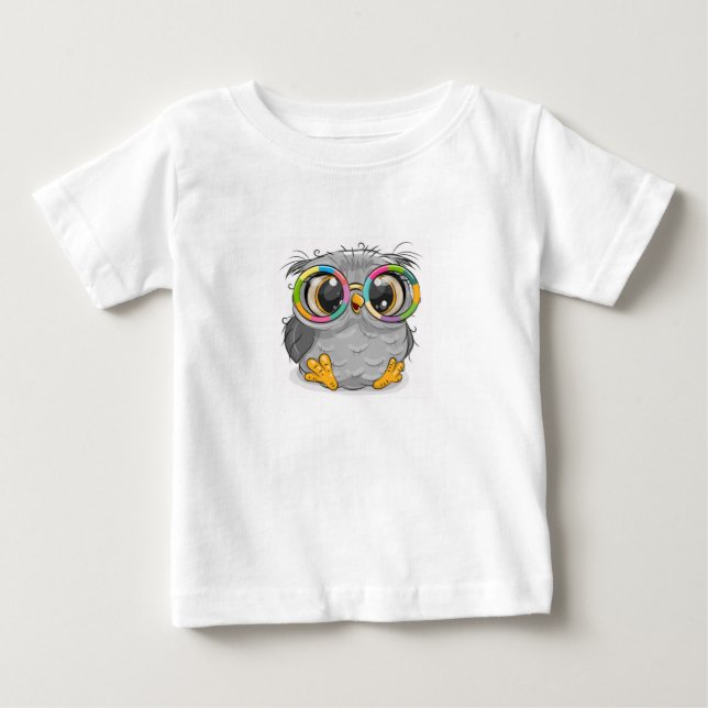 Camiseta Coruja Colorida (Frente)