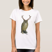 Coruja com Antlers simples 2