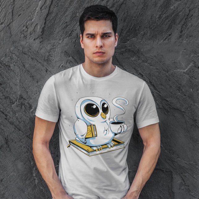 Camiseta Coruja Com Biook E Café (Criador carregado)