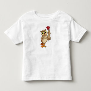 Camiseta Coruja com Rosa
