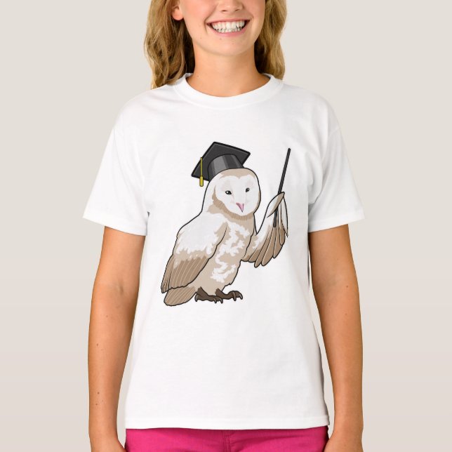 Camiseta Coruja como Professora com Ponteiro (Frente)
