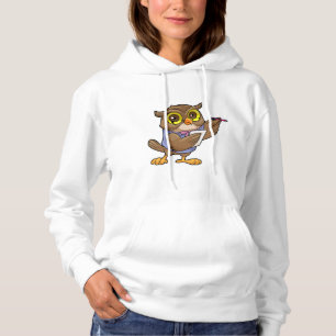 Camiseta Coruja como Secretário com Caneta & Bloco de Notas