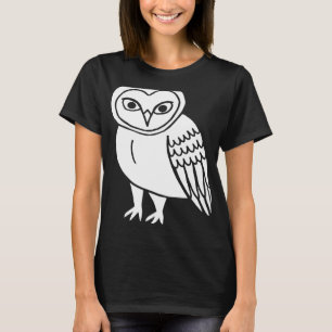 Camiseta Coruja Corno Coruja Espírito de Aves Brancas Cuta