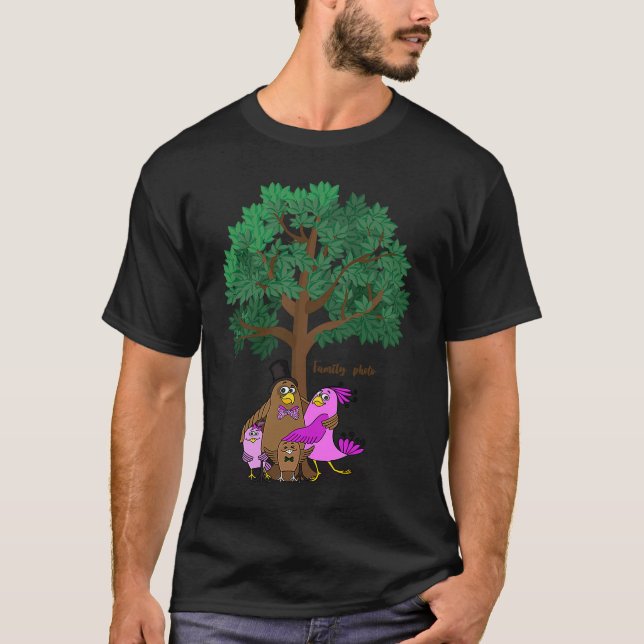 Camiseta coruja-coruja-coruja-galinha (Frente)