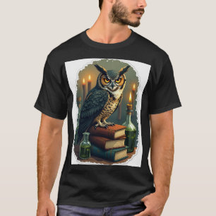 Camiseta Coruja da Dark Academia Lendo Mais Um Capítulo Vin
