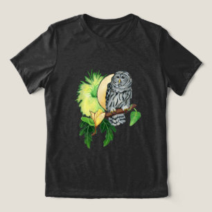 Camiseta Coruja-da-noite e lua