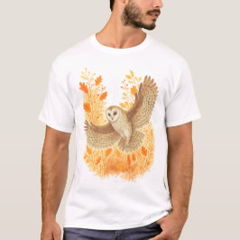 Camiseta Coruja das folhas de outono 