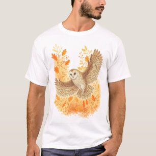 Camiseta Coruja das folhas de outono 