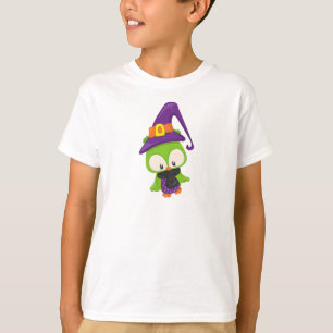 Camiseta Coruja das Halloween, Coruja Bonita, Coruja Verde,