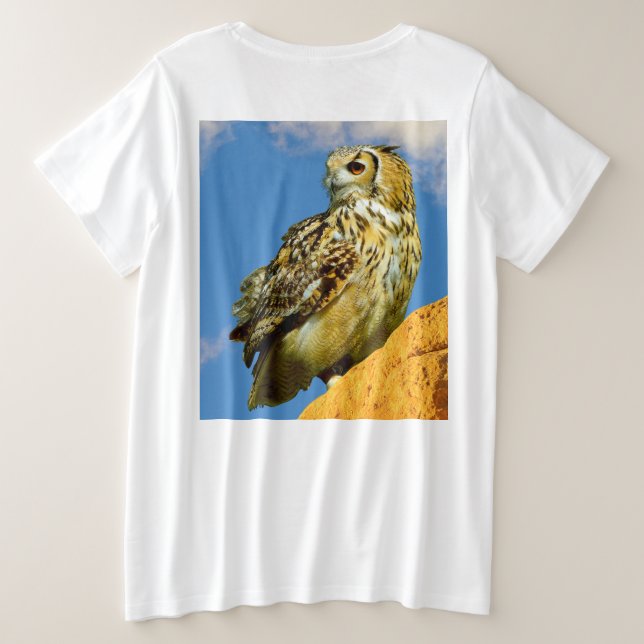 Camiseta Coruja-de-águia-eurasiática (Verso do Design)