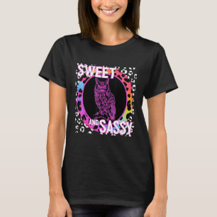 Camiseta Coruja-de-bico-cúpula 90 Nostalgia Rainbow Leopard