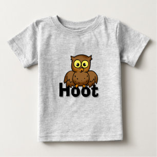 Camiseta Coruja de desenho animado fofa sentada sobre a art