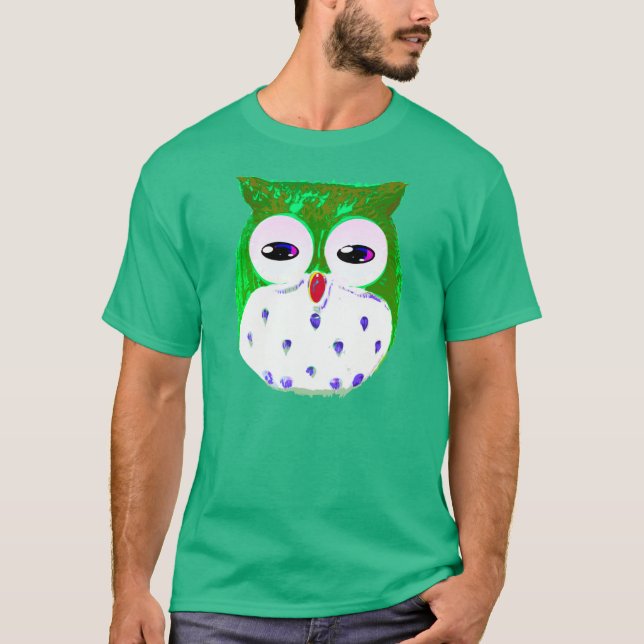 Camiseta Coruja de dia de St Patrick feliz (Frente)