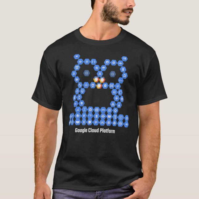 Camiseta Coruja de Elementos da Plataforma de Nuvem do Goog (Frente)