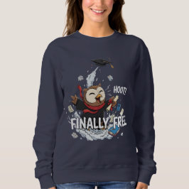 Camiseta Coruja de Formatura Engraçada Finalmente Livre Car