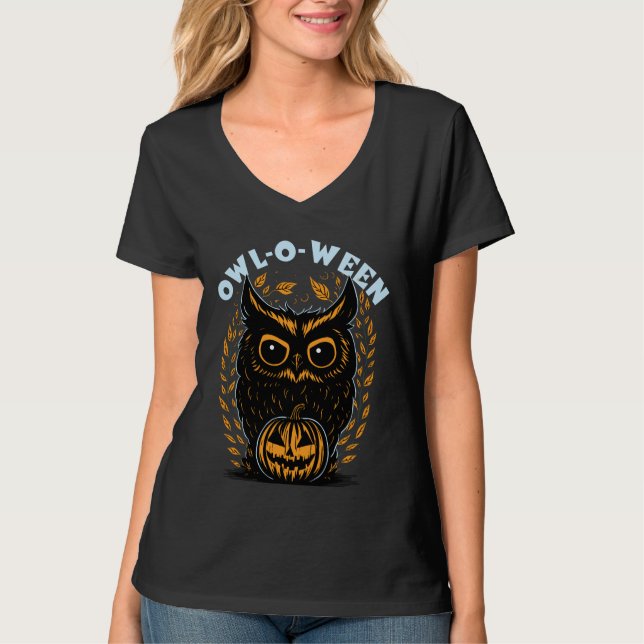 Camiseta Coruja de Halloween (Frente)