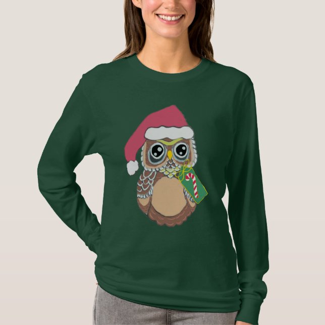 Camiseta Coruja de Natal (Frente)