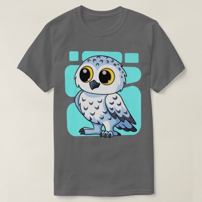 Camiseta Coruja de Neve Bonita (Frente do Design)