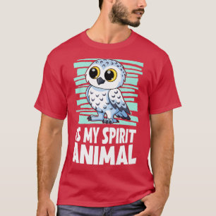 Camiseta Coruja de Neve Peluda é My Animal Espírito Guarda-