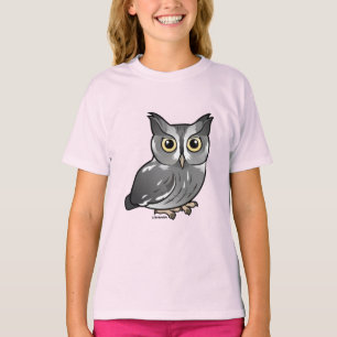 Camiseta Coruja de Screech oriental (fase cinzenta)