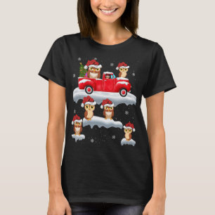 Camiseta Coruja Dirigindo Árvore de Natal Coruja Vermelha N