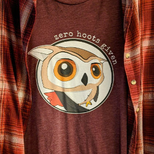 Camiseta Coruja Engraçada Cotação Zero Hoot Dado Memória Pi